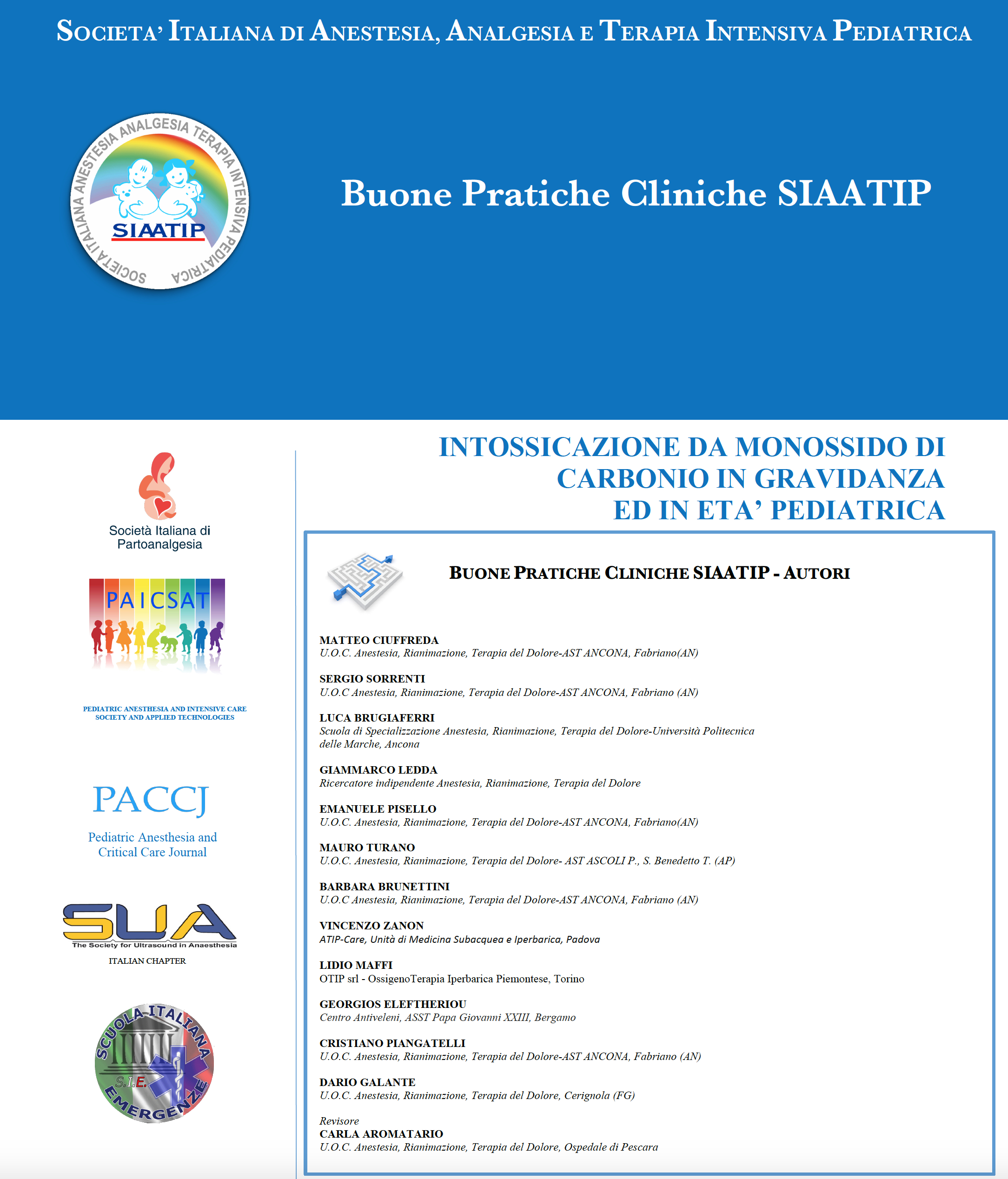 Copertina BPC intossicazione monossido